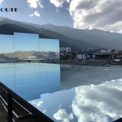 24x36 50x70 60 X 40 Curved Mirror Glass Sheet Blue Reflection Double Sided