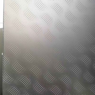Privacy Mirror Acid Etched Glass Panels 2140x3300mm