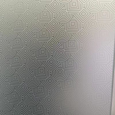 Privacy Mirror Acid Etched Glass Panels 2140x3300mm